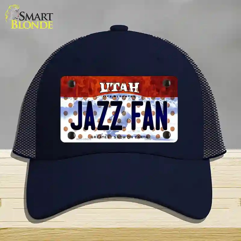 HAT16-MLP-10876 Jazz Fan Utah Novelty License Plate Hat, Mesh - Navy