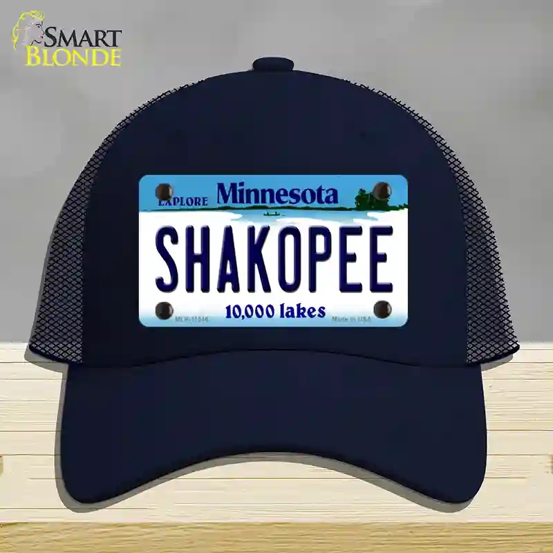 HAT16-MLP-11046 Shakopee Minnesota State Novelty License Plate Hat, Mesh - Navy