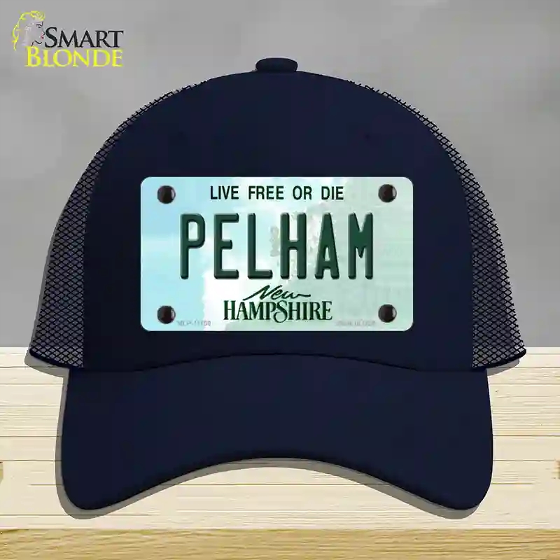 HAT16-MLP-11150 Pelham   Hampshire State Novelty License Plate Hat, Mesh - Navy