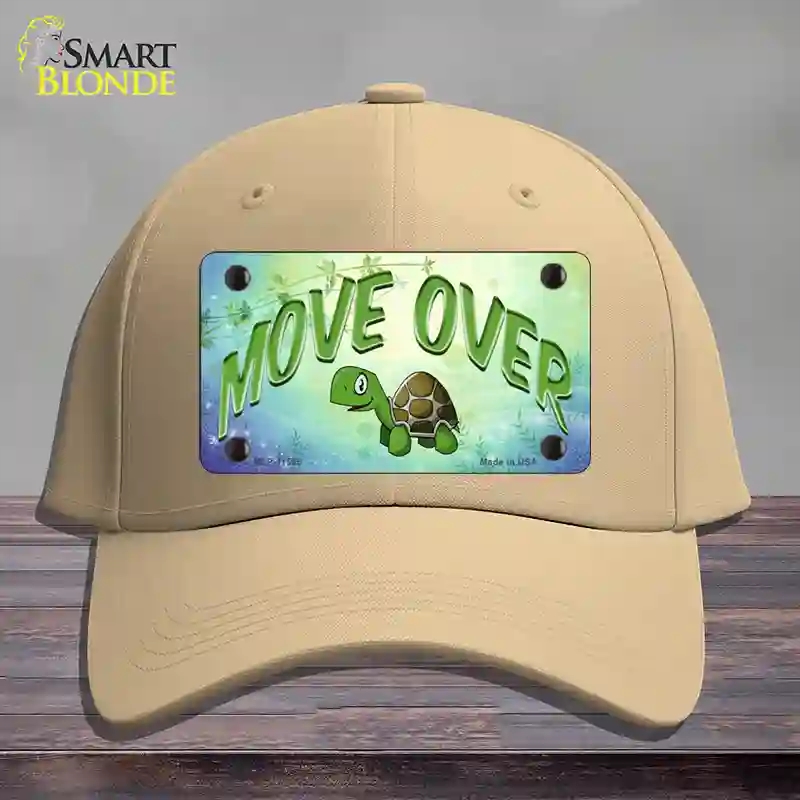 HAT22-MLP-11565 Move Over Novelty License Plate Hat, Cotton - Khaki