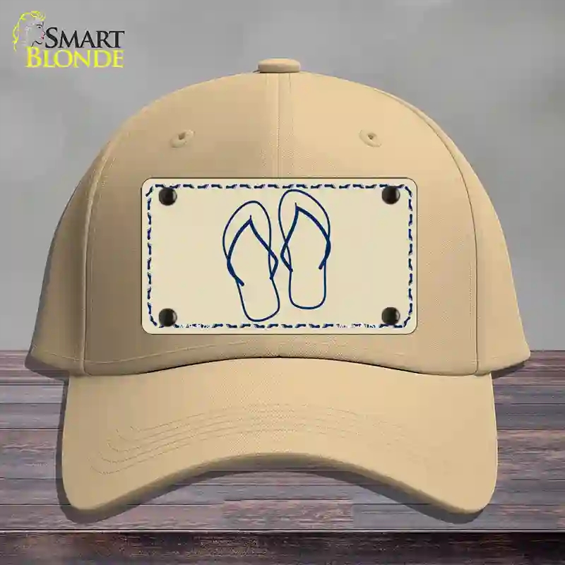 HAT22-MLP-1178 Flip Flops Novelty License Plate Hat, Cotton - Khaki