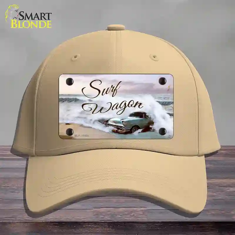HAT22-MLP-11894 Surf Wagon Novelty License Plate Hat, Cotton - Khaki
