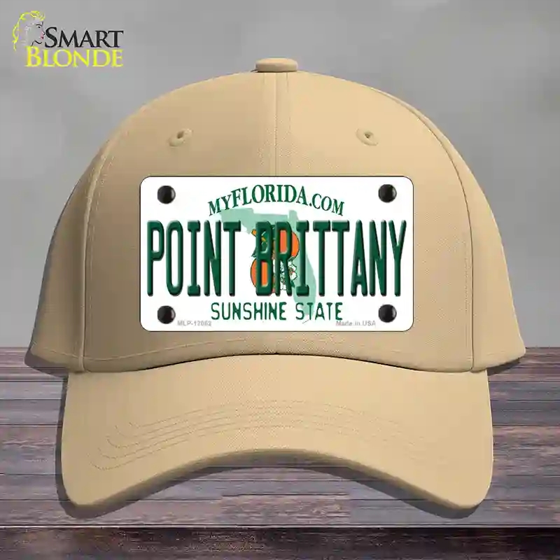 HAT22-MLP-12062 Florida Point Brittany Novelty License Plate Hat, Cotton - Khaki
