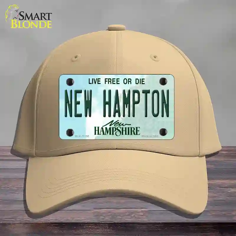 HAT22-MLP-12195   Hampton   Hampshire Novelty License Plate Hat, Cotton - Khaki