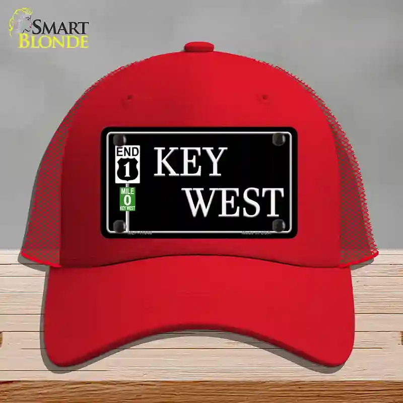 HAT17-MLP-11649 Key West Highway Novelty License Plate Hat Sign, Mesh - Red