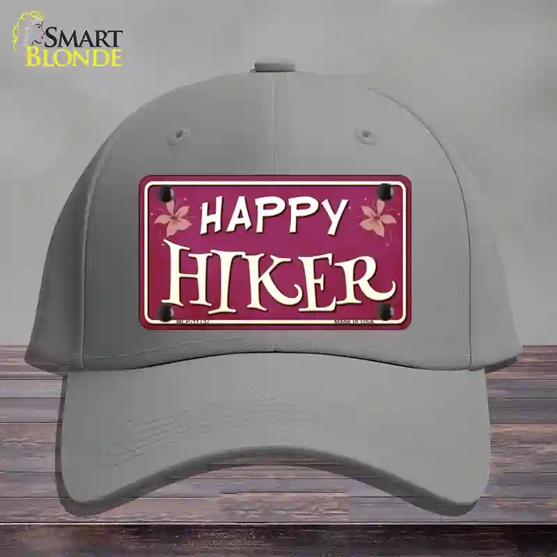 HAT23-MLP-11737 Happy Hiker Novelty License Plate Hat, Cotton - Gray