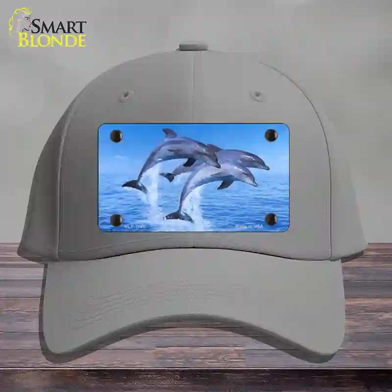 HAT23-MLP-1186 Dolphins Novelty License Plate Hat, Cotton - Gray