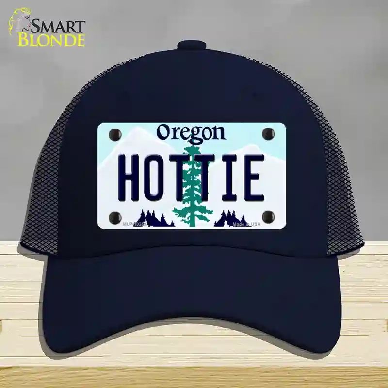 HAT16-MLP-10359 Hottie Oregon Novelty License Plate Hat, Mesh - Navy