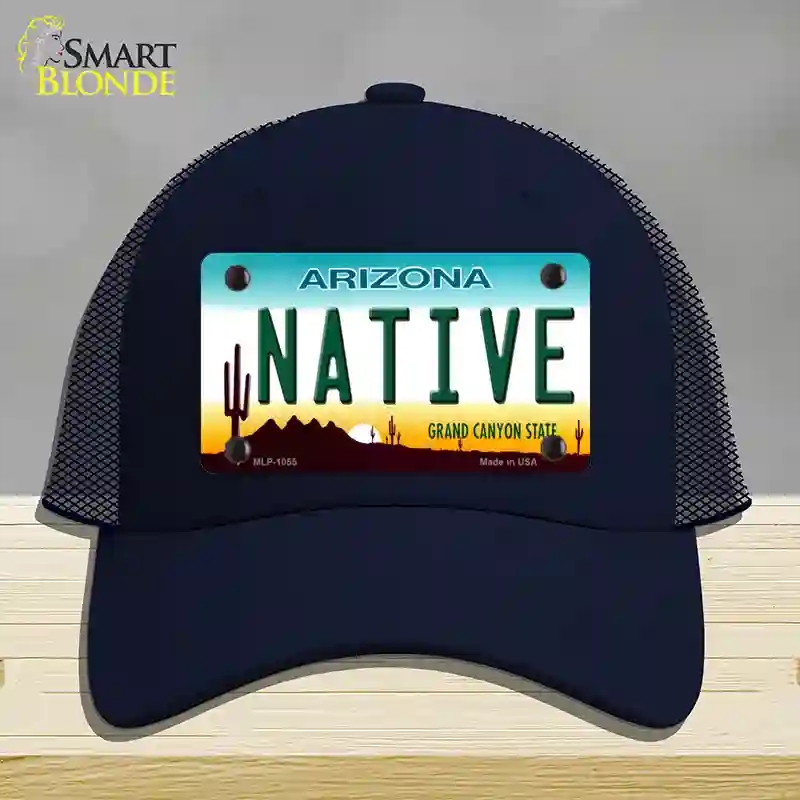 HAT16-MLP-1055 Native Arizona Novelty License Plate Hat, Mesh - Navy