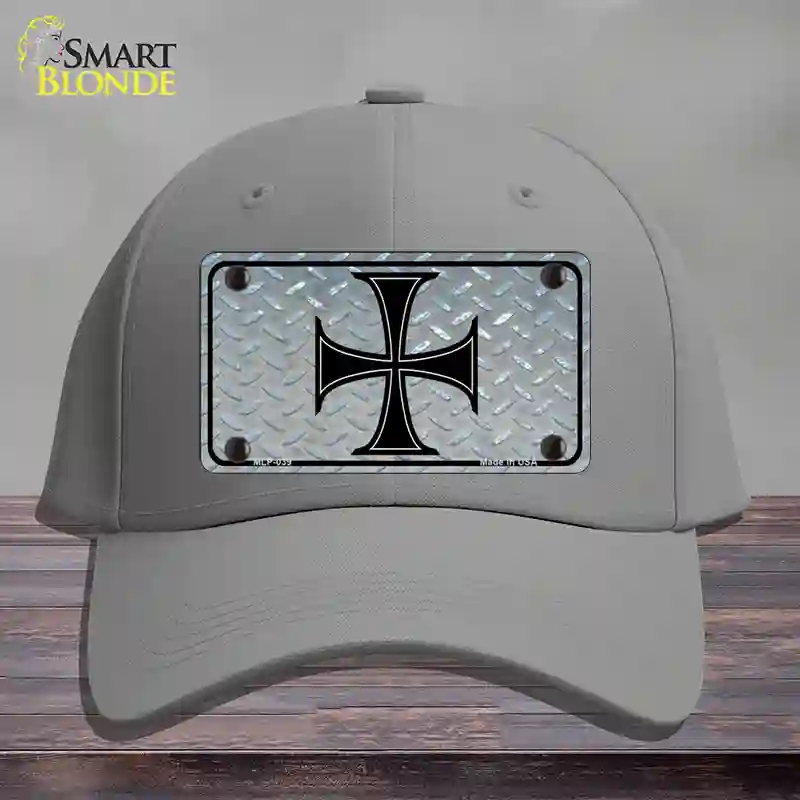 HAT23-MLP-039 Maltese Cross Novelty License Plate Hat, Cotton - Gray