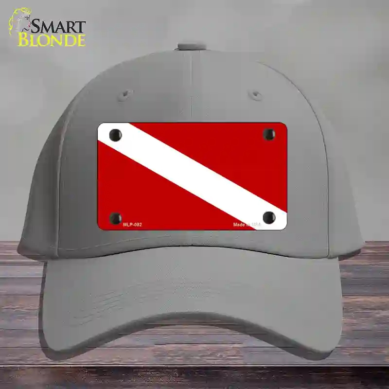 HAT23-MLP-082 Diving Flag Novelty License Plate Hat, Cotton - Gray