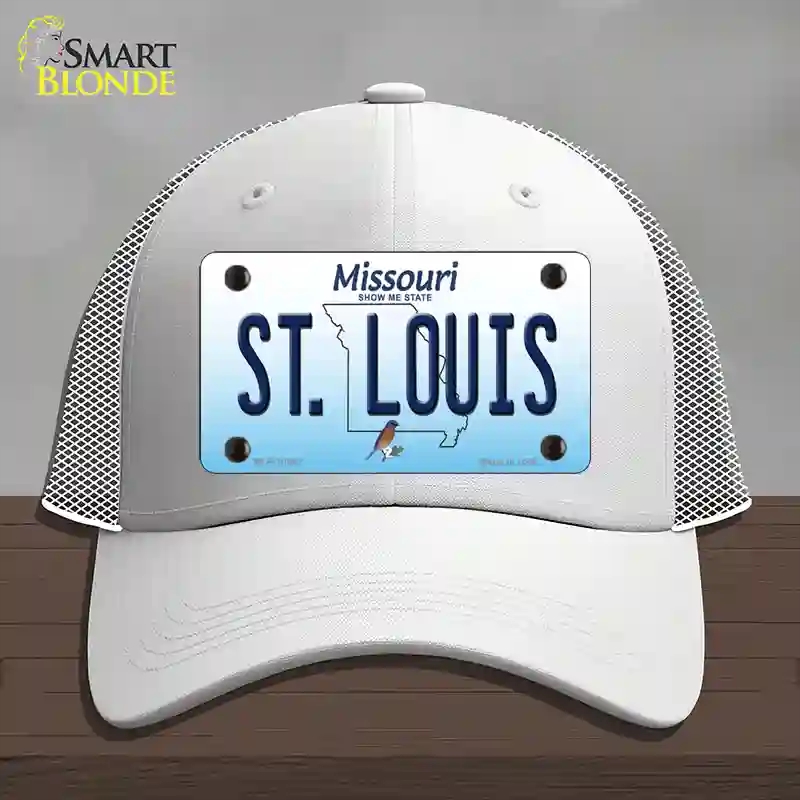 HAT19-MLP-10242 St Louis Missouri Novelty License Plate Hat, Mesh - White