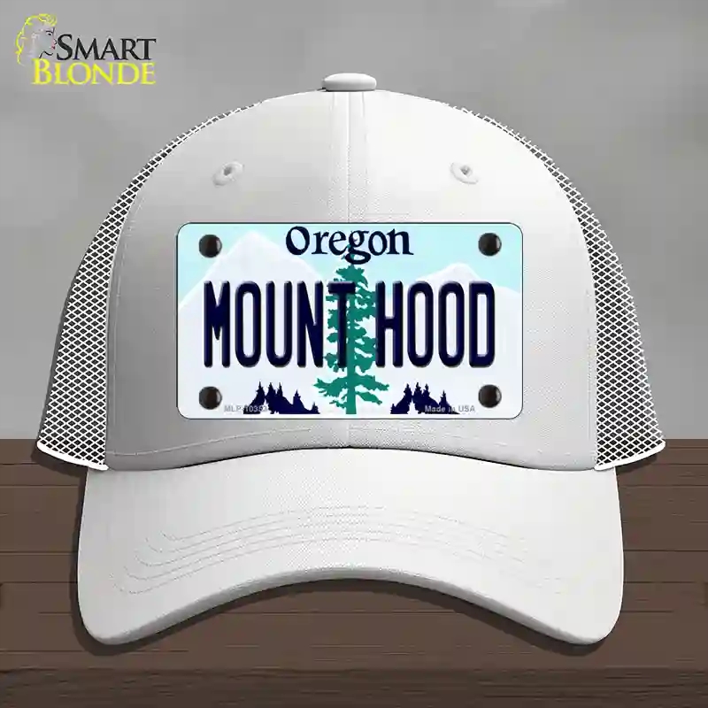 HAT19-MLP-10353 Mount Hood Oregon Novelty License Plate Hat, Mesh - White