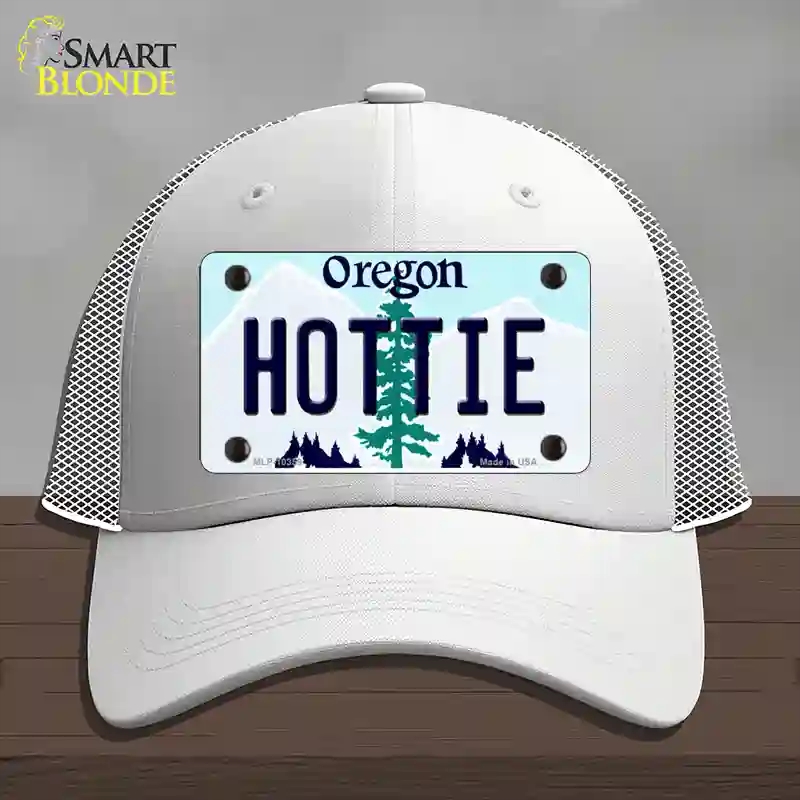 HAT19-MLP-10359 Hottie Oregon Novelty License Plate Hat, Mesh - White