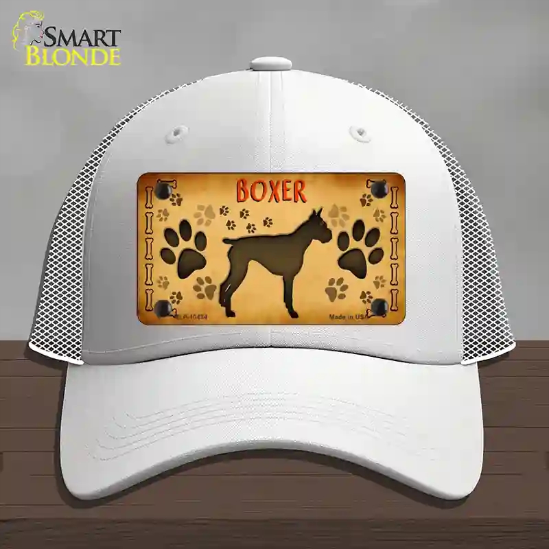 HAT19-MLP-10434 Boxer Novelty License Plate Hat, Mesh - White