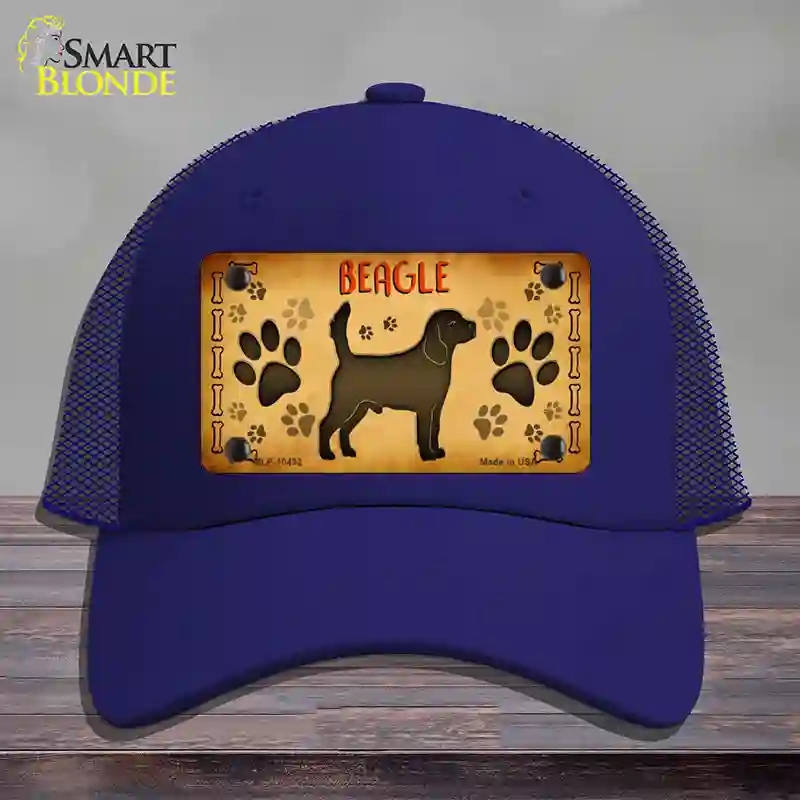 HAT18-MLP-10432 Beagle Novelty License Plate Hat, Mesh - Royal Blue