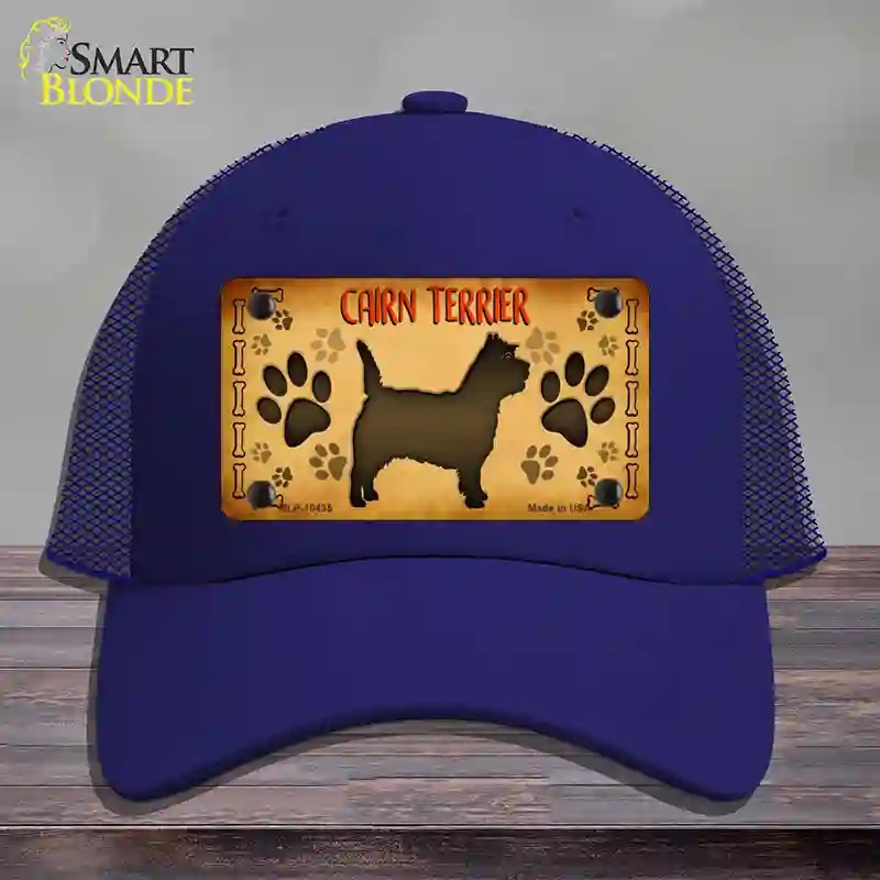 HAT18-MLP-10435 Cairn Terrier Novelty License Plate Hat, Mesh - Royal Blue