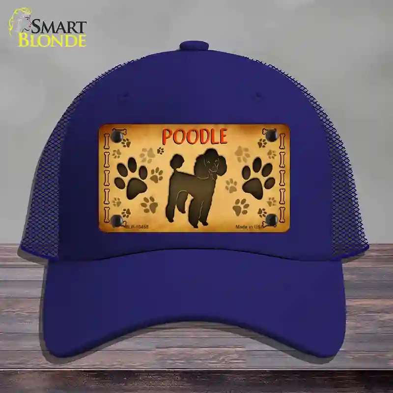 HAT18-MLP-10455 Poodle Novelty License Plate Hat, Mesh - Royal Blue