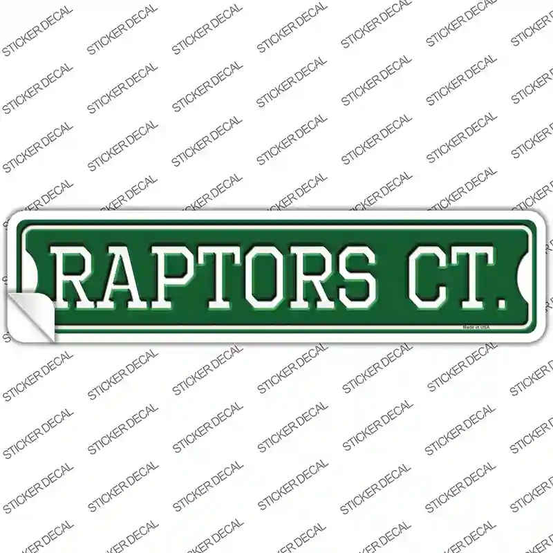 K-1033s-L Raptors Ct Novelty Narrow Sticker Decal, Large