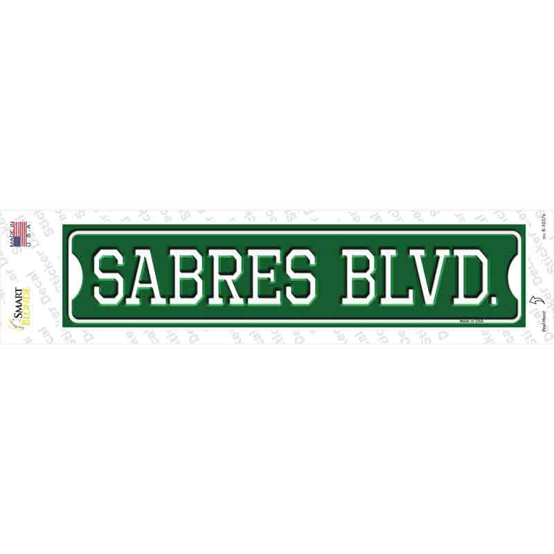 K-1037s-M Sabres Blvd Novelty Narrow Sticker Decal, Medium