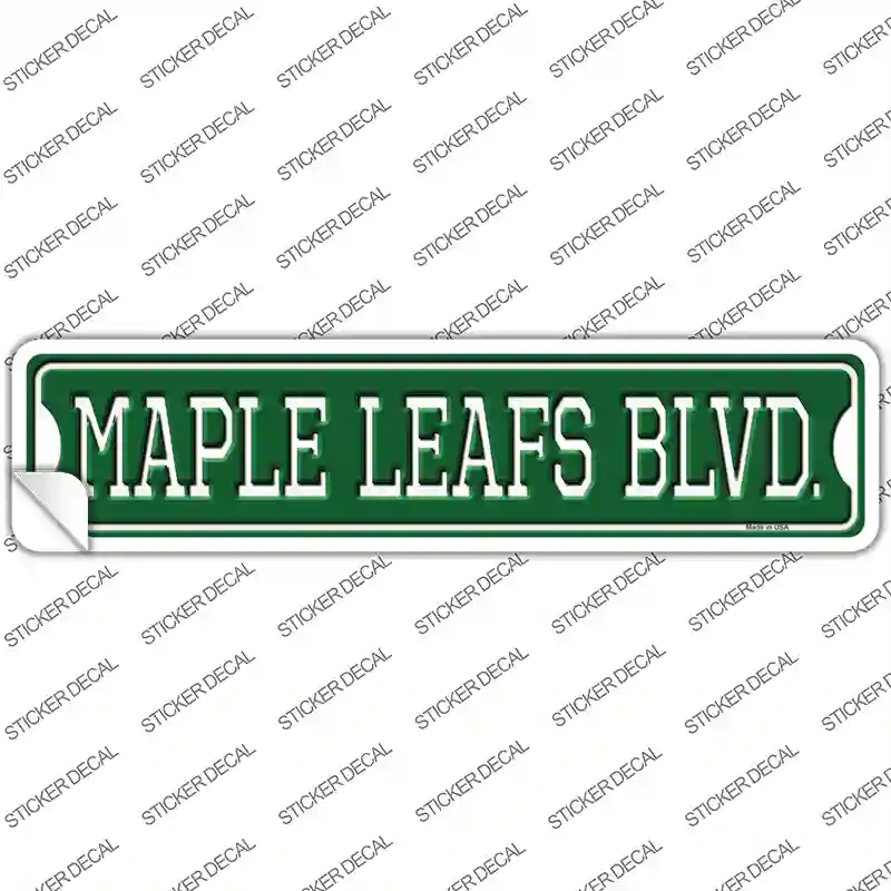 K-1048s-L Maple Leafs Blvd Novelty Narrow Sticker Decal, Large