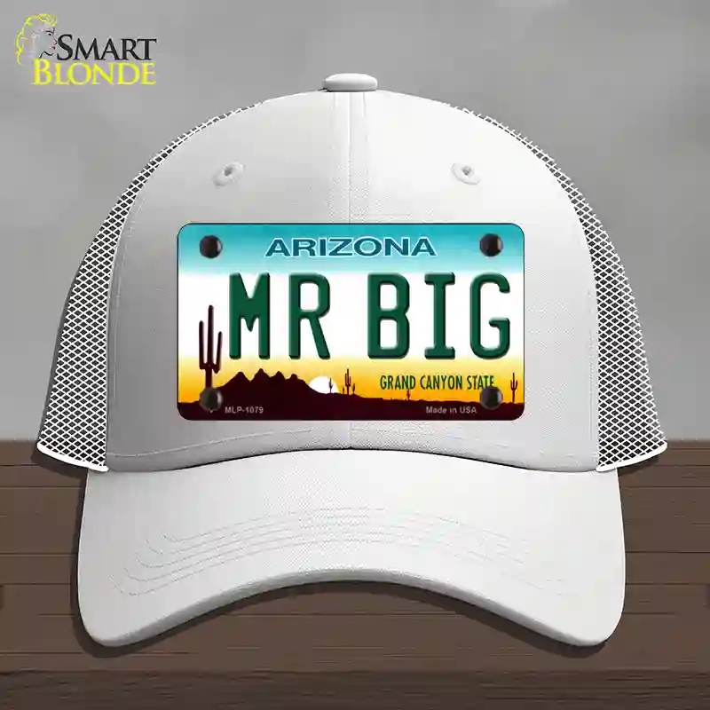 HAT19-MLP-1079 Mr. Big Arizona Novelty License Plate Hat, Mesh - White