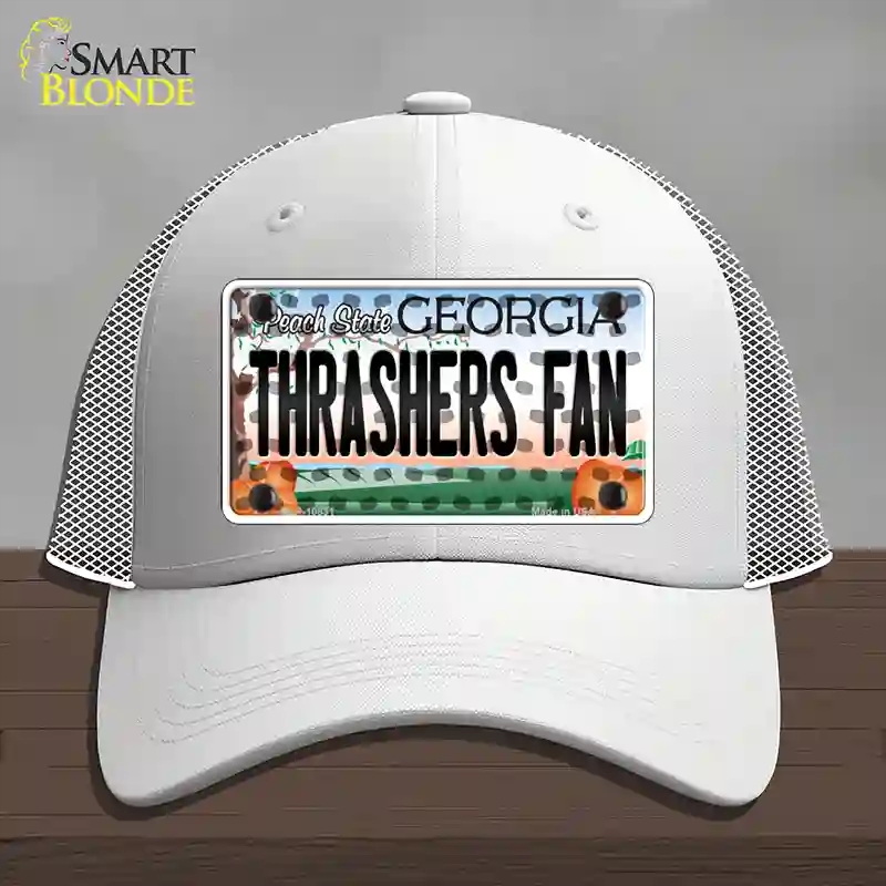 HAT19-MLP-10831 Thrashers Fan Georgia Novelty License Plate Hat, Mesh - White