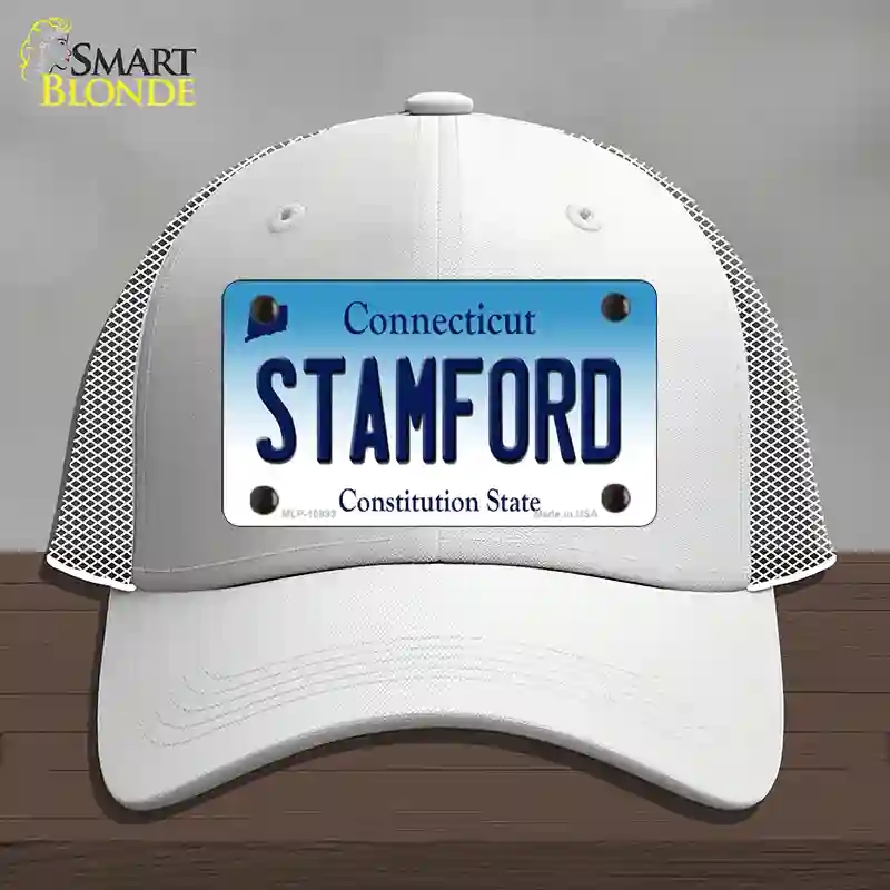 HAT19-MLP-10893 Stamford Connecticut Novelty License Plate Hat, Mesh - White