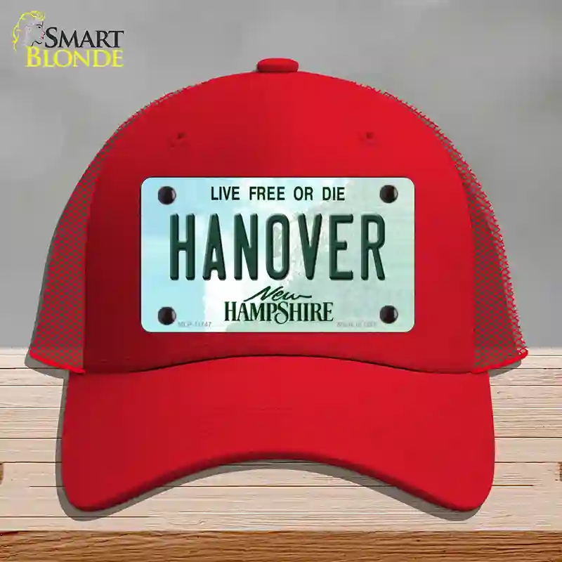 HAT17-MLP-11147 Hanover   Hampshire State Novelty License Plate Hat, Mesh - Red