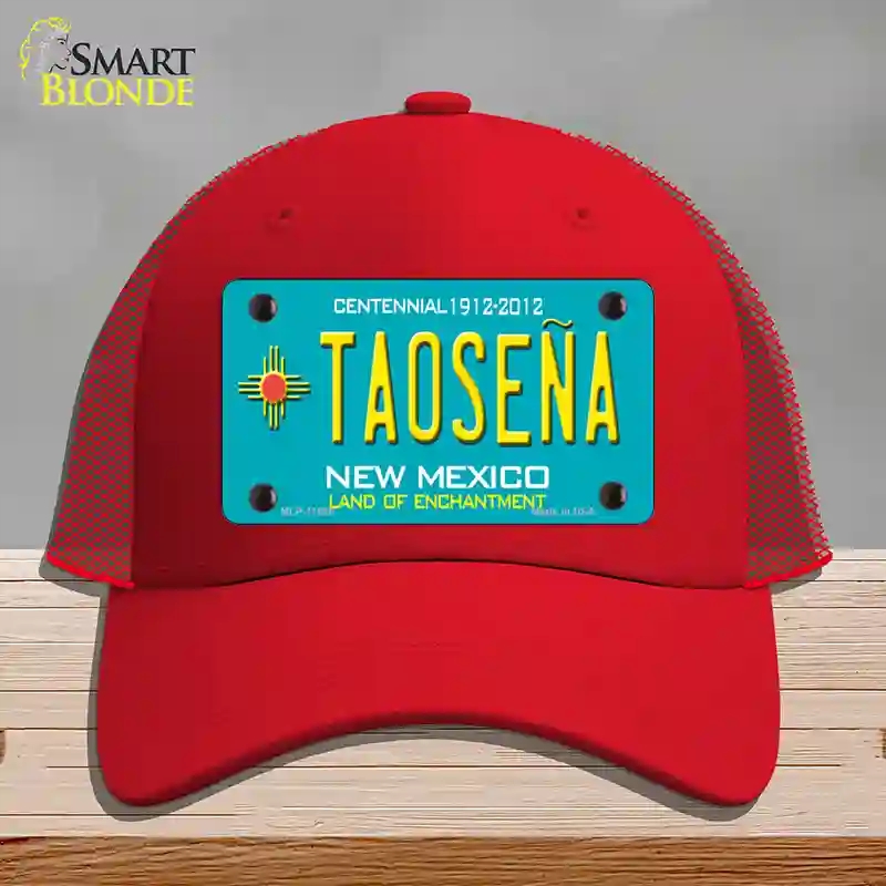 HAT17-MLP-11650 Taosena Teal   Mexico Novelty License Plate Hat, Mesh - Red