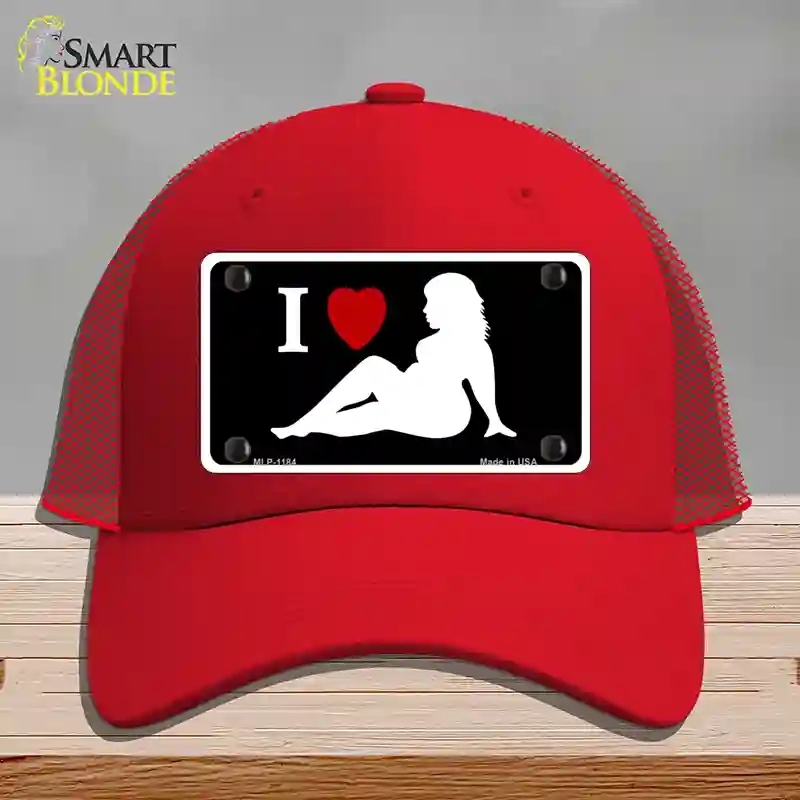 HAT17-MLP-1184 Full Figured Women Novelty License Plate Hat, Mesh - Red