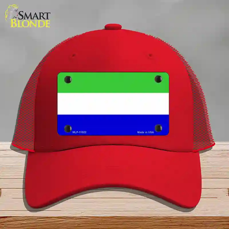 HAT17-MLP-11922 Galapagos Island Flag Novelty License Plate Hat, Mesh - Red