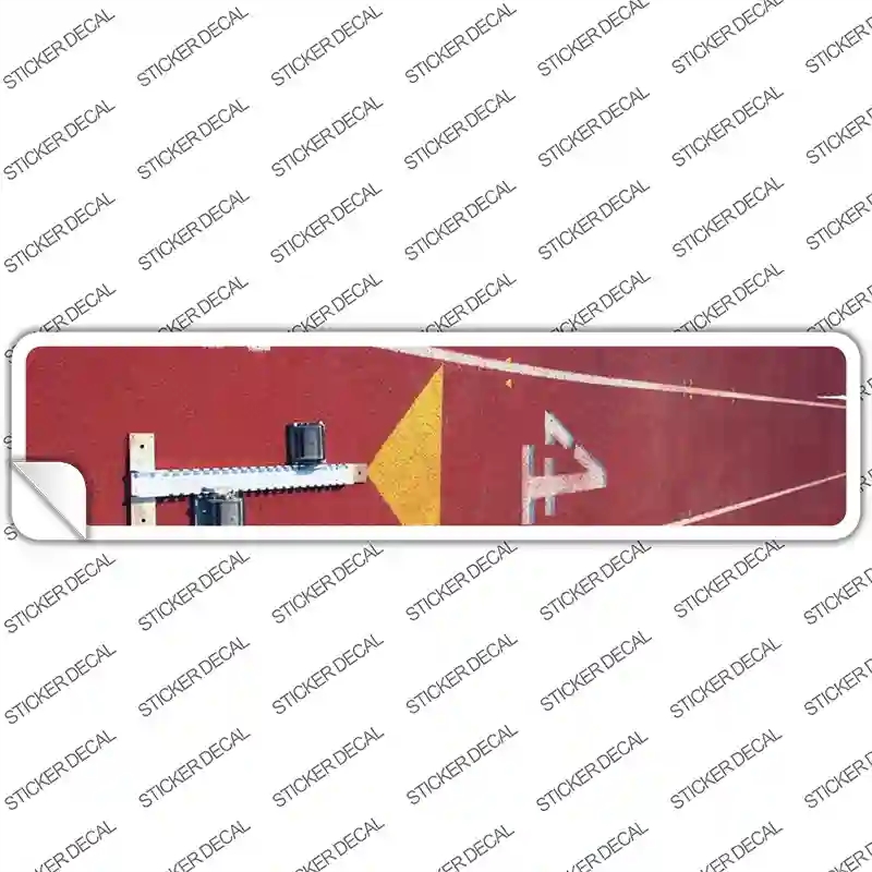 K-1825s-L Track Line Up Novelty Narrow Sticker Decal, Large