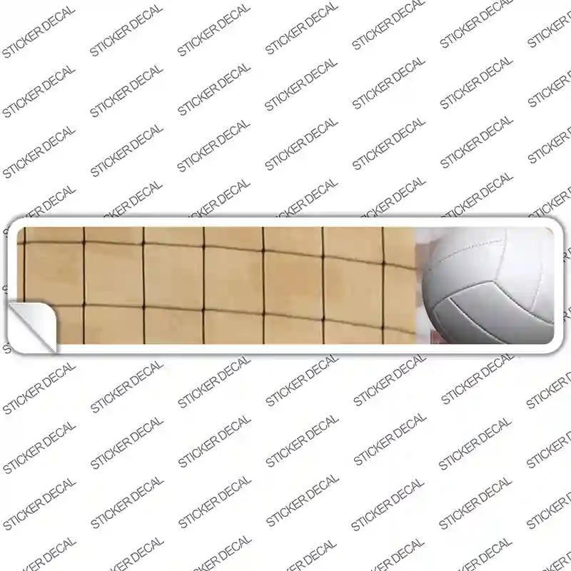 K-1826s-S Volleyball with Net Novelty Narrow Sticker Decal, Small