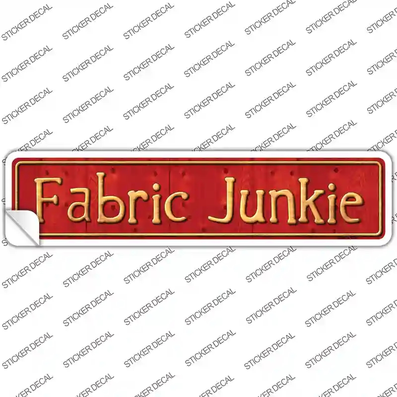 K-447s-S Fabric Junkie Novelty Narrow Sticker Decal, Small