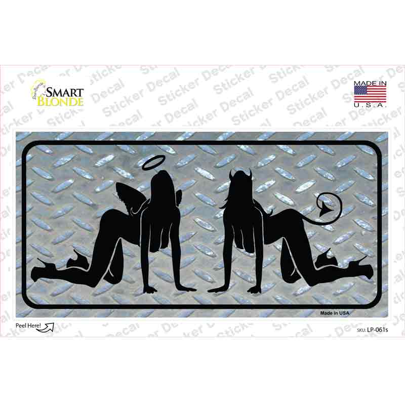 LP-061s-M Angel & Devil Novelty Sticker Decal, Medium