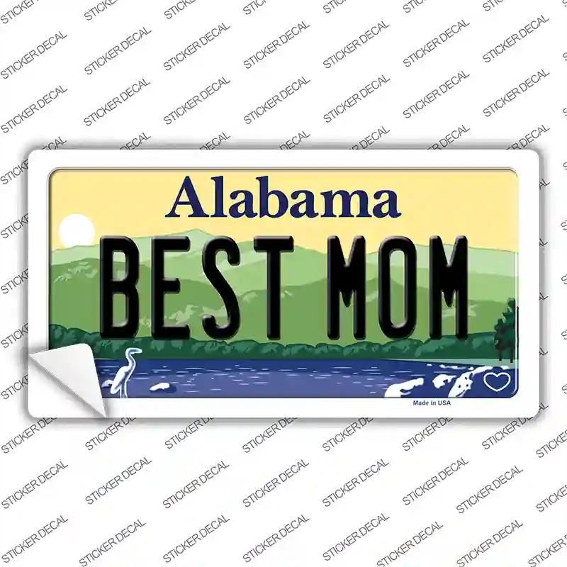 LP-10000s-L Best Mom Alabama Novelty Sticker Decal, Large