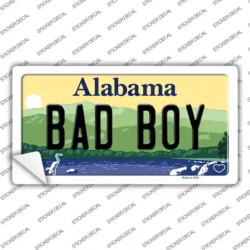 LP-10006s-L Bad Boy Alabama Novelty Sticker Decal, Large