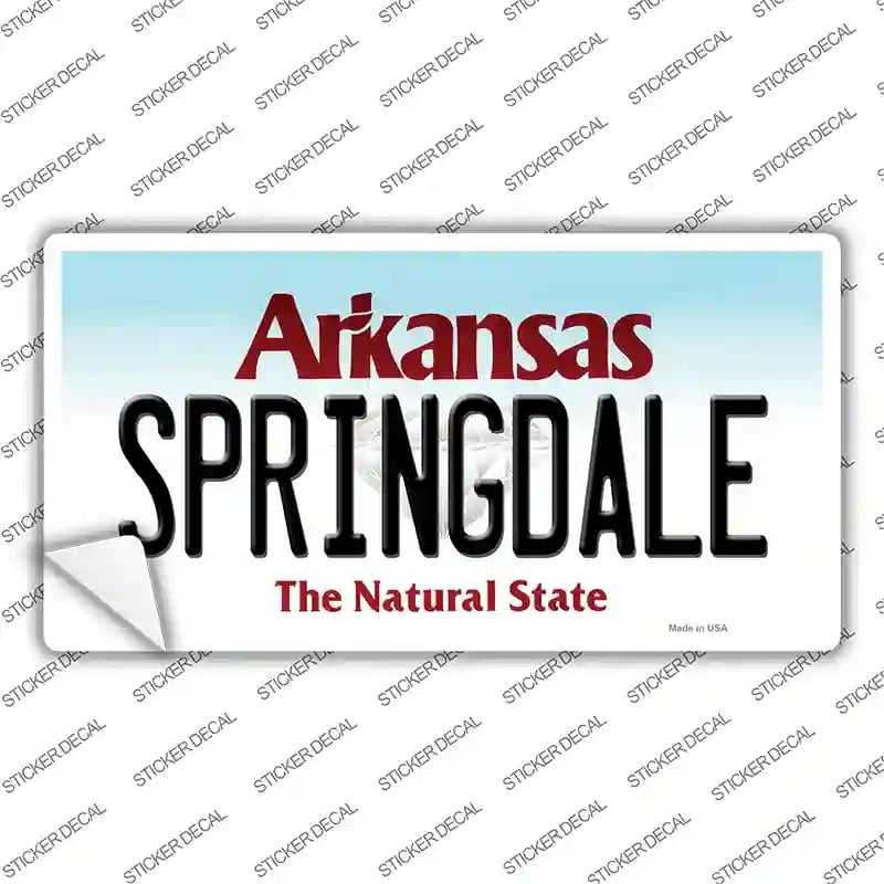 LP-10029s-L Springdale Arkansas Novelty Sticker Decal, Large