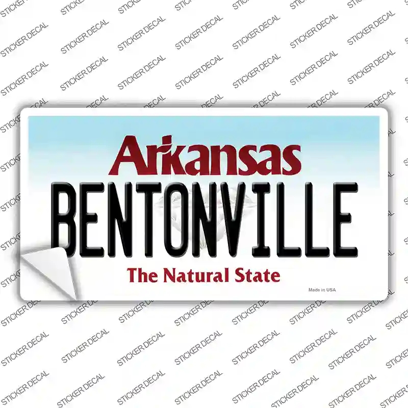 LP-10031s-S Bentonville Arkansas Novelty Sticker Decal, Small