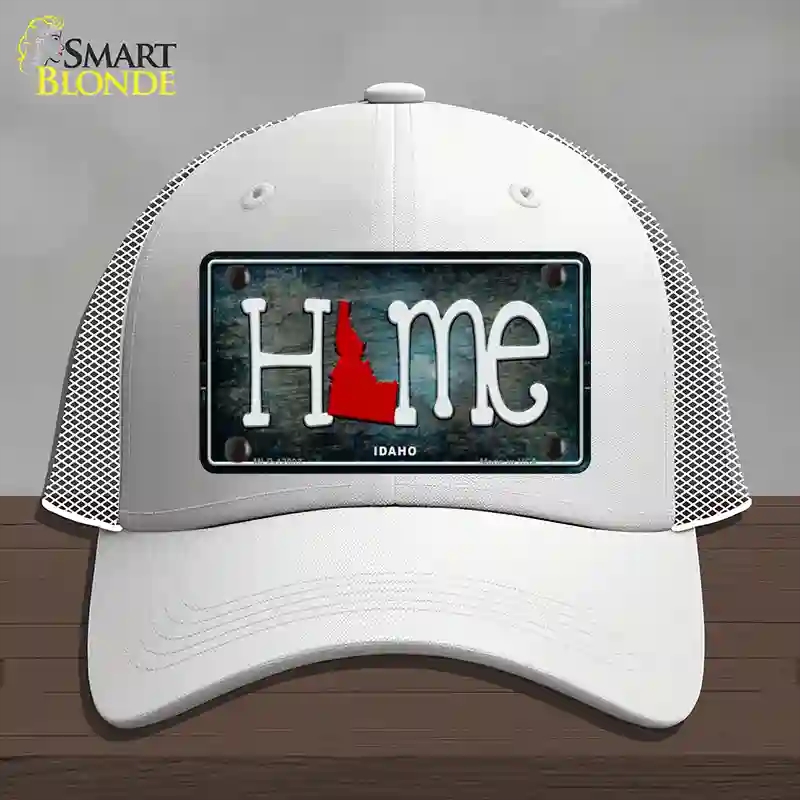 HAT19-MLP-12003 Idaho Home State Outline Novelty License Plate Hat, Mesh - White