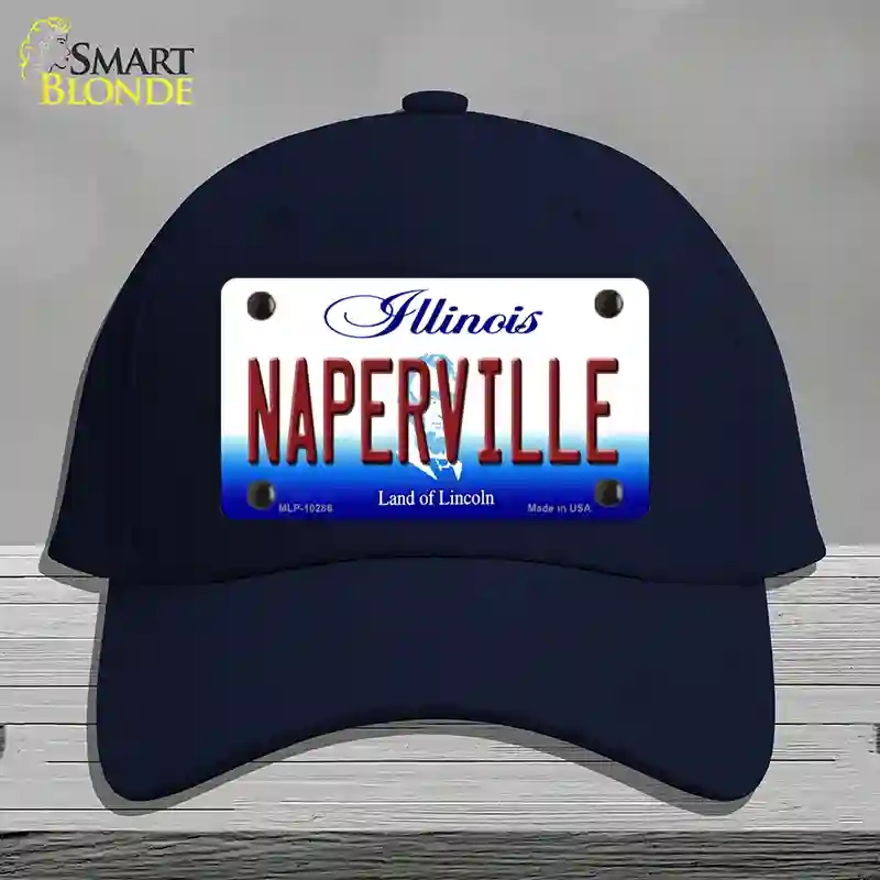 HAT20-MLP-10286 Naperville Illinois Novelty License Plate Hat, Cotton - Navy