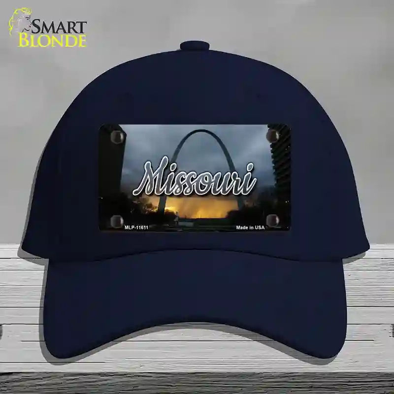 HAT20-MLP-11611 Missouri Gateway Arch State Novelty License Plate Hat, Cotton - Navy