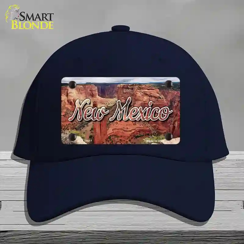 HAT20-MLP-11617   Mexico Red Canyon State Novelty License Plate Hat, Cotton - Navy