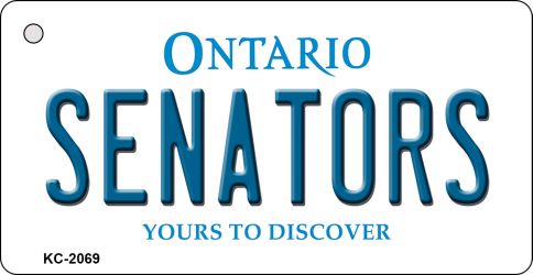 SMART BLONDE Senators Ontario State License Plate Tag Key Chain KC-2069