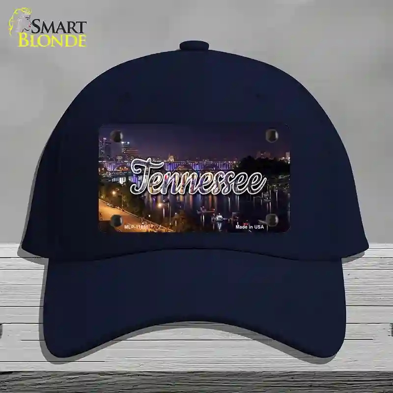HAT20-MLP-11631 Tennessee Bridge Lights State Novelty License Plate Hat, Cotton - Navy