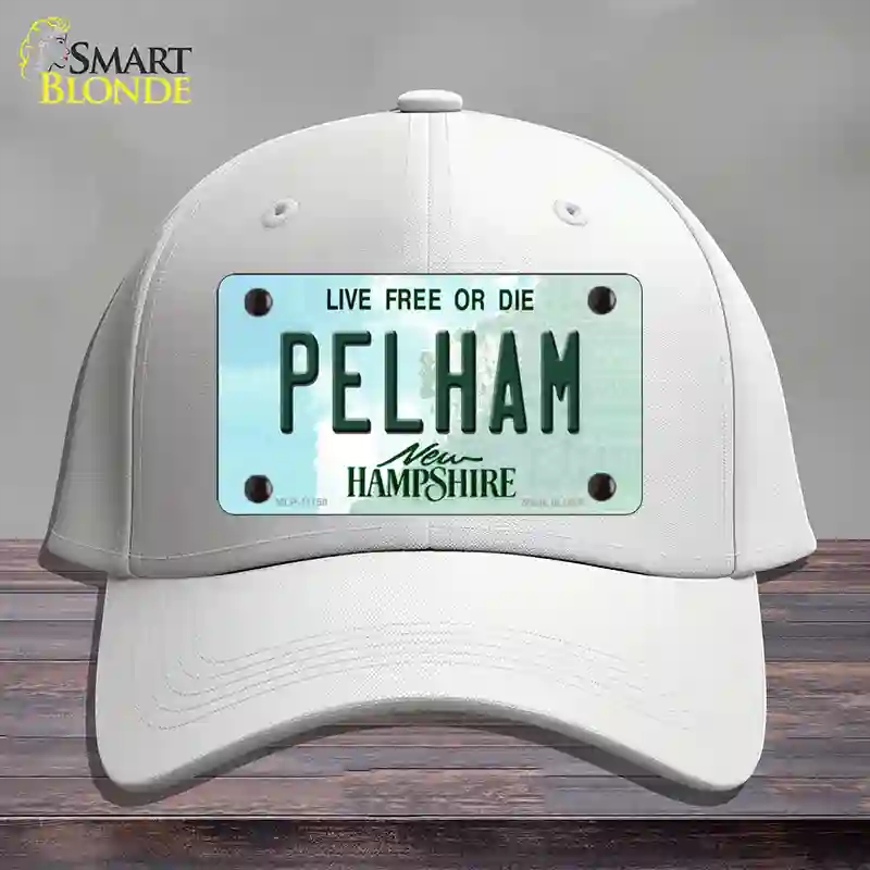 HAT21-MLP-11150 Pelham   Hampshire State Novelty License Plate Hat, Cotton - White