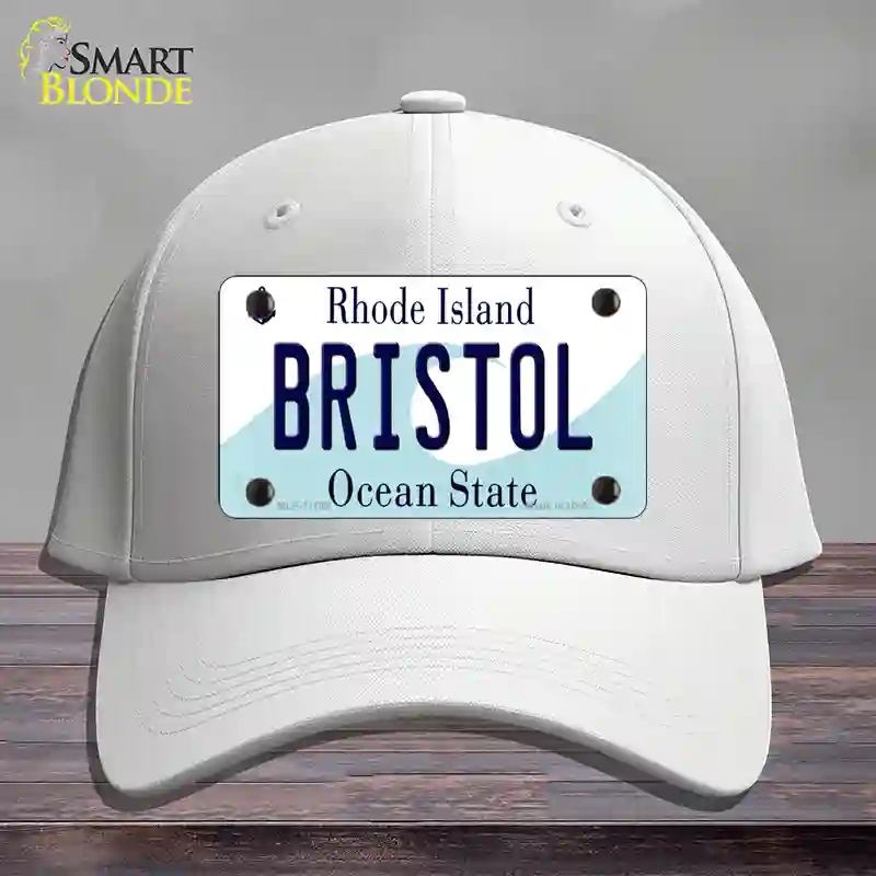 HAT21-MLP-11195 Bristol Rhode Island State Novelty License Plate Hat, Cotton - White