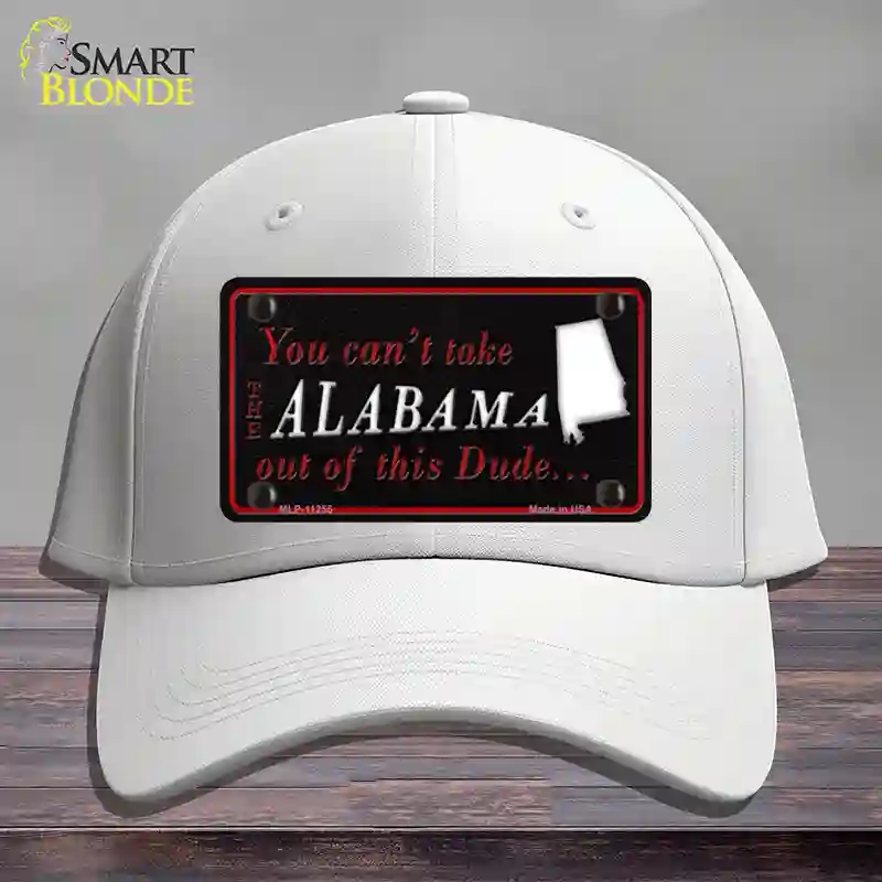 HAT21-MLP-11255 Alabama Dude Novelty License Plate Hat, Cotton - White