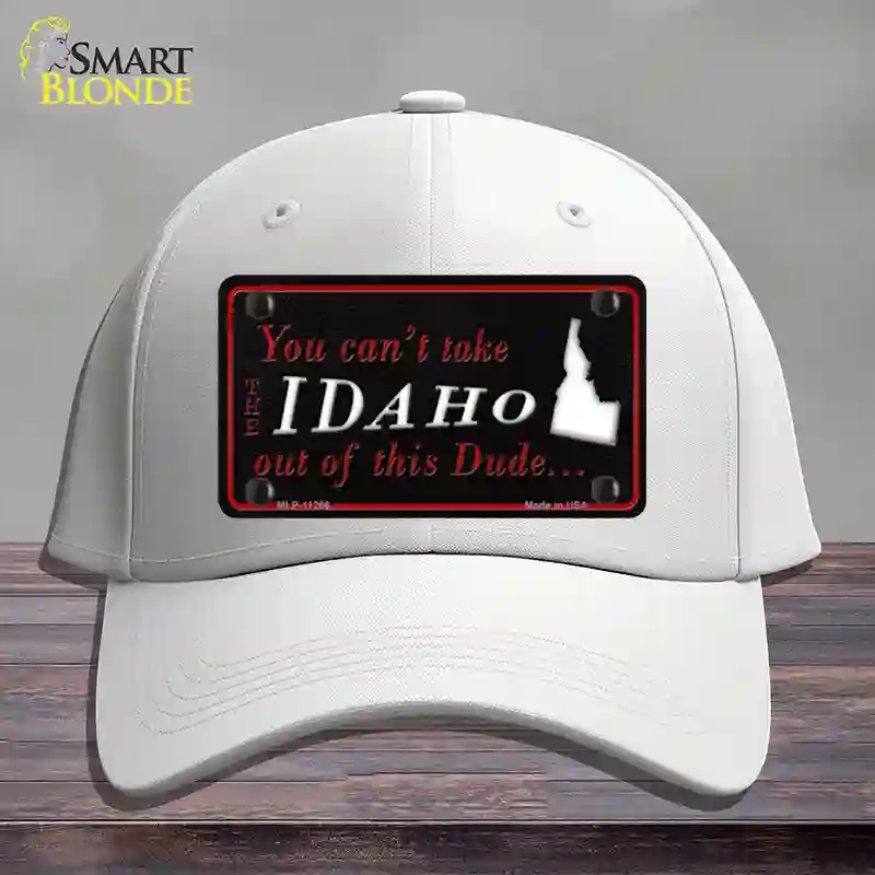 HAT21-MLP-11266 Idaho Dude Novelty License Plate Hat, Cotton - White